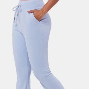 HALARA Light Baby Blue High Waisted Drawstring Side Pocket Plain Flare Pants